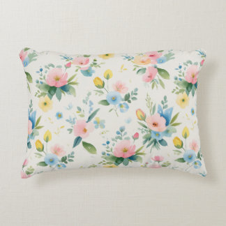 spring garden pastel florals decorative cushion
