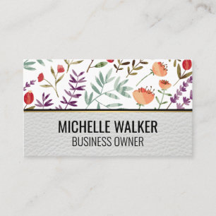 Spring Garden Pattern Business Card
