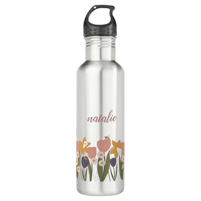 Spring Garden Personalised 710 Ml Water Bottle (Front)