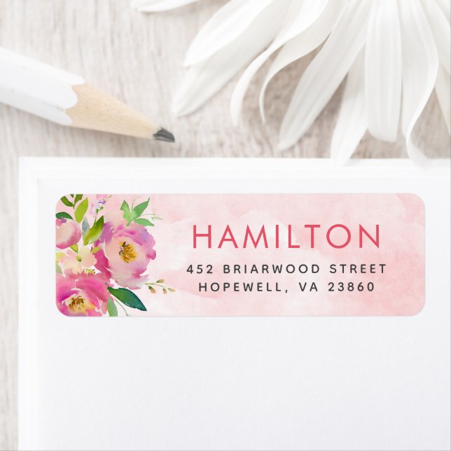 Spring Garden Personalised Return Address Labels (Insitu)