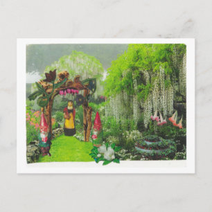 spring garden postcard