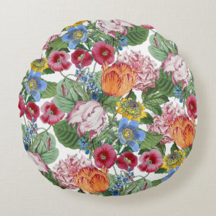 Spring garden round cushion