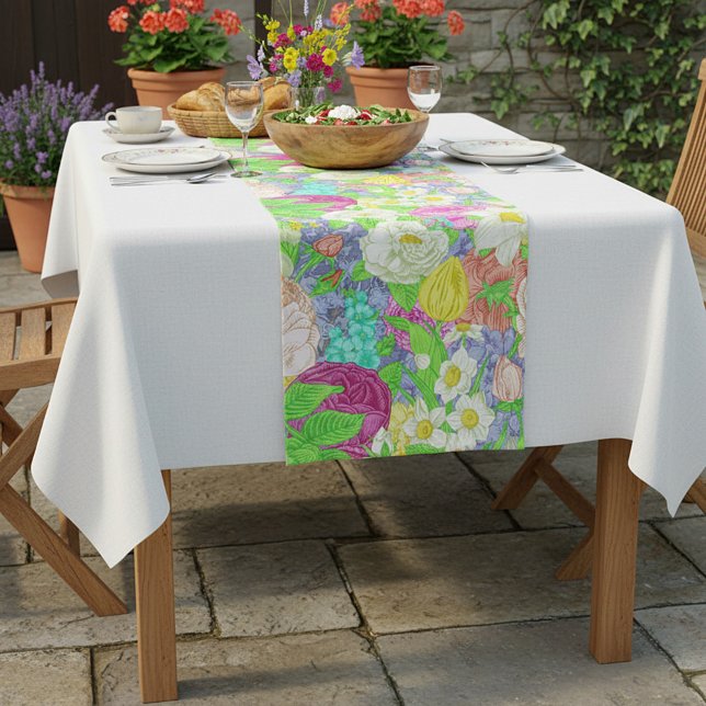 Spring garden short table runner (Creator Uploaded)