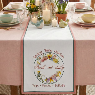 Spring Garden sign Medium Table Runner