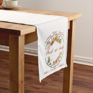 Spring Garden sign Medium Table Runner