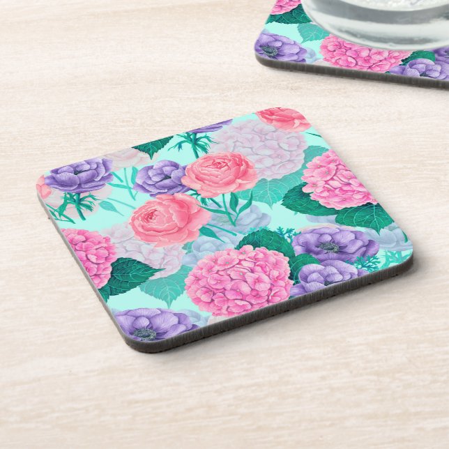 Spring garden watercolor 2 coaster (Left Side)