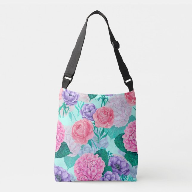 Spring garden watercolor 2 crossbody bag (Front)