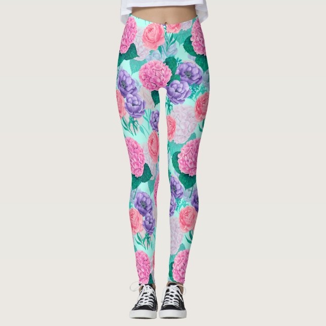Spring garden watercolor 2 leggings (Front)