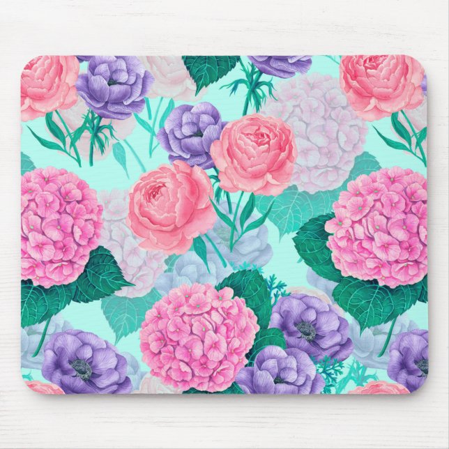 Spring garden watercolor 2 mouse pad (Front)