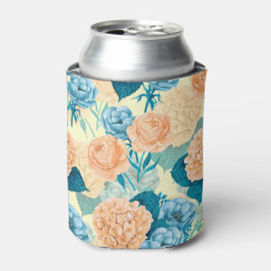 Spring garden watercolor can cooler