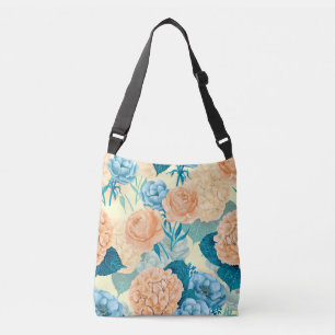 Spring garden watercolor crossbody bag