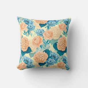Spring garden watercolor cushion