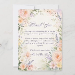 Spring Garden Wedding Thank You Card