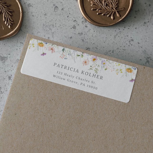Spring Garden Wildflower Wedding Address Return  (Creator Uploaded)