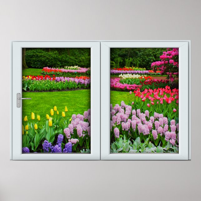 Spring Garden Window Illusion Poster  (Front)