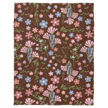 Spring Garden with Chocolate Brown Background