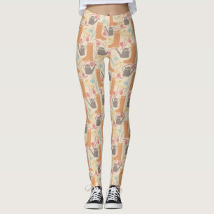 Spring Gardening Pattern Leggings