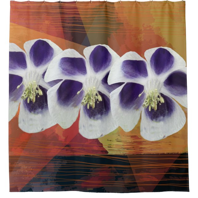 Spring Geometry Abstract Art    Shower curtain (Front)