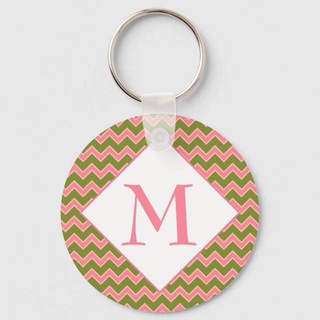 Spring Girl Chevron Key Ring (Front)