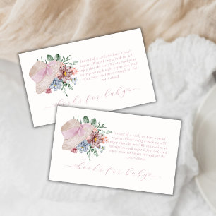 Spring Girl Garden Hat Baby Shower Books for Baby Enclosure Card
