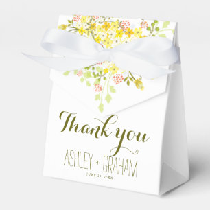 Spring Glory Personalised Floral Wedding Favour Bo Box