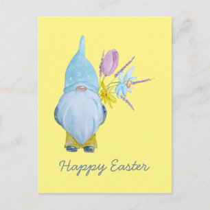 Spring Gnome Happy Easter Postcard