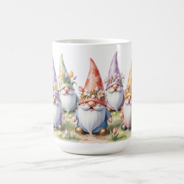 Spring Gnomes in a Meadow Coffee Mug (Center)
