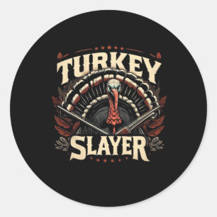 Spring Gobbler Non Camoflauge Turkey Slayer Turkey Classic Round Sticker