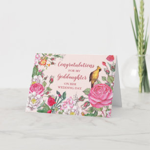 Spring Goddaughter Wedding Day Congratulations Card