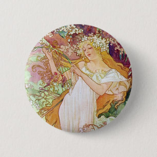 Spring Goddess 6 Cm Round Badge