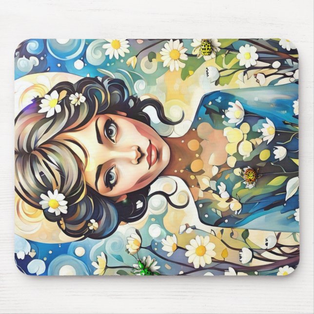 Spring Goddess Mouse Pad (Front)