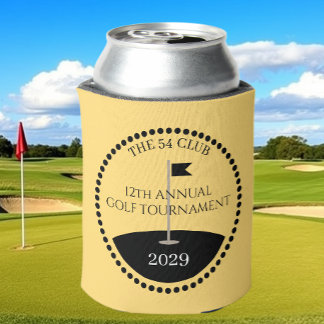 Spring Golf Tournament Club Name Can Cooler
