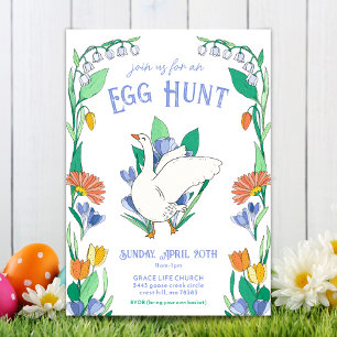 Spring Goose Easter Egg Hunt Invitation