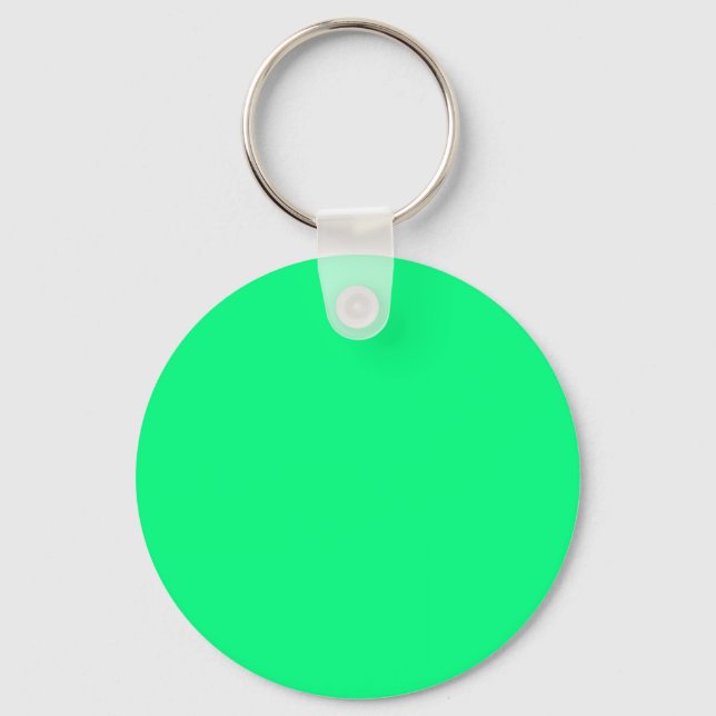 Spring Green 00FF7F Colour - Option to Add Name Key Ring (Front)