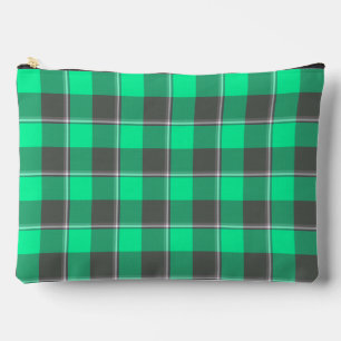 Spring Green and Finlandia Black Plaid Accessory Pouch