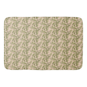 spring green bath mat