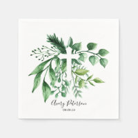 Spring Green Botanical Cross First Holy Communion