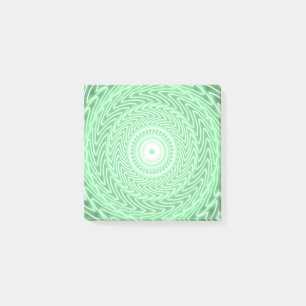 Spring green circles pattern post-it notes