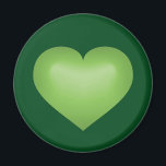Spring green fade heart magnet<br><div class="desc">This magnet features a shapely spring green heart with a white-washed centre on a dark green background. Click "Customise" to re-size/re-position spring green fade heart image, change background colour, and/or add text. A personalised heart magnet is a great engagement, wedding, anniversary or valentine's party favour or save-the-date. The spring green...</div>
