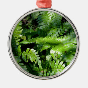 Spring Green Ferns boho botanical Metal Tree Decoration