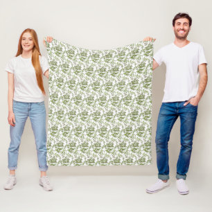 spring green fleece blanket