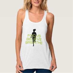 Spring Green Focus Believe Breathe Singlet