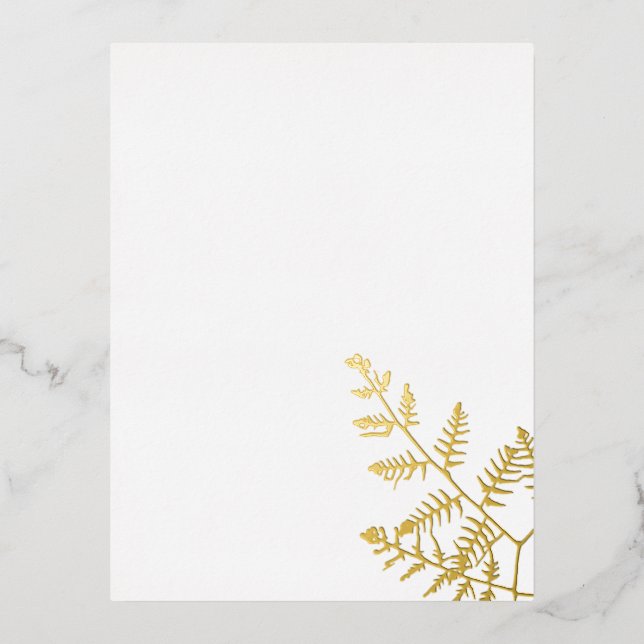 spring green  foil holiday postcard (Front)