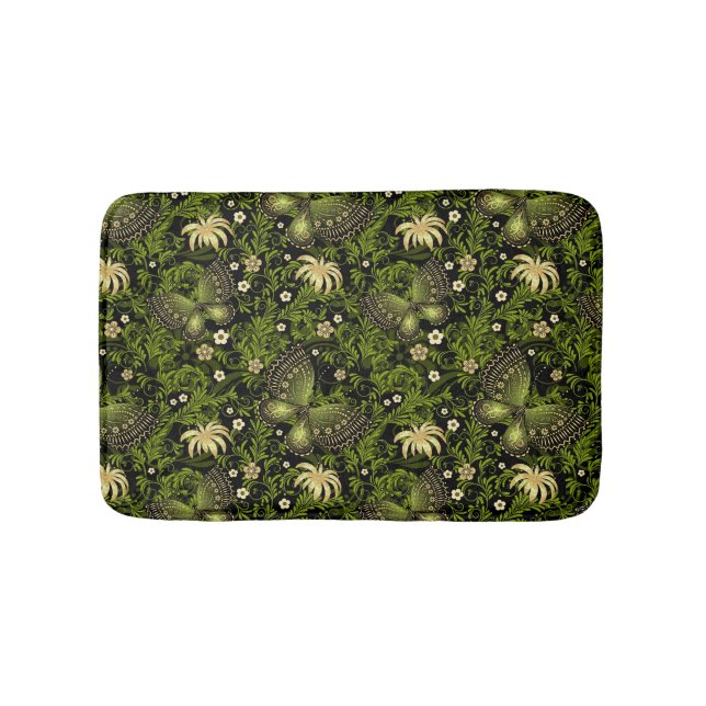 Spring Green-gold Pattern Bath Mat (Front)