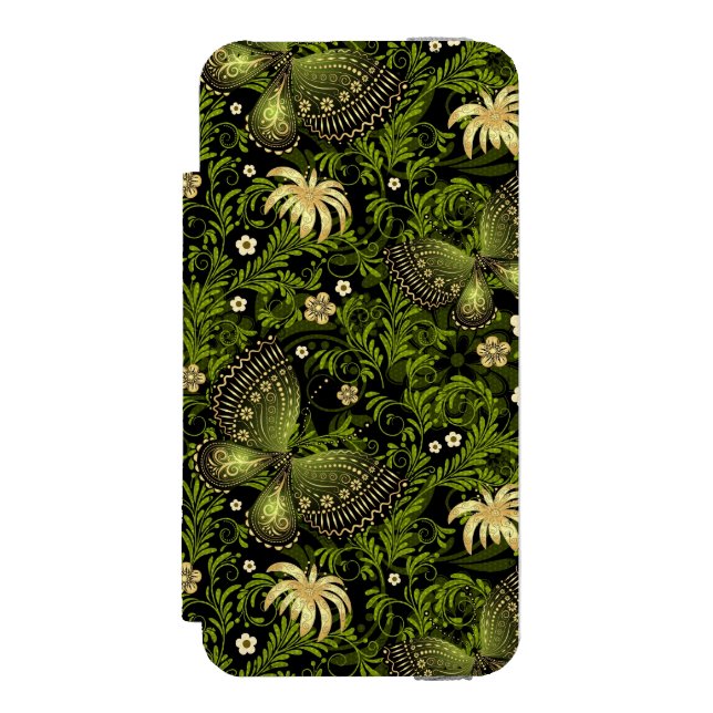Spring Green-gold Pattern Incipio iPhone Wallet Case (Folio Front)