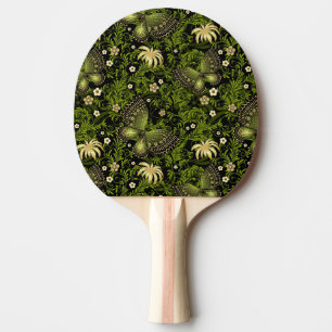 Spring Green-gold Pattern Ping Pong Paddle