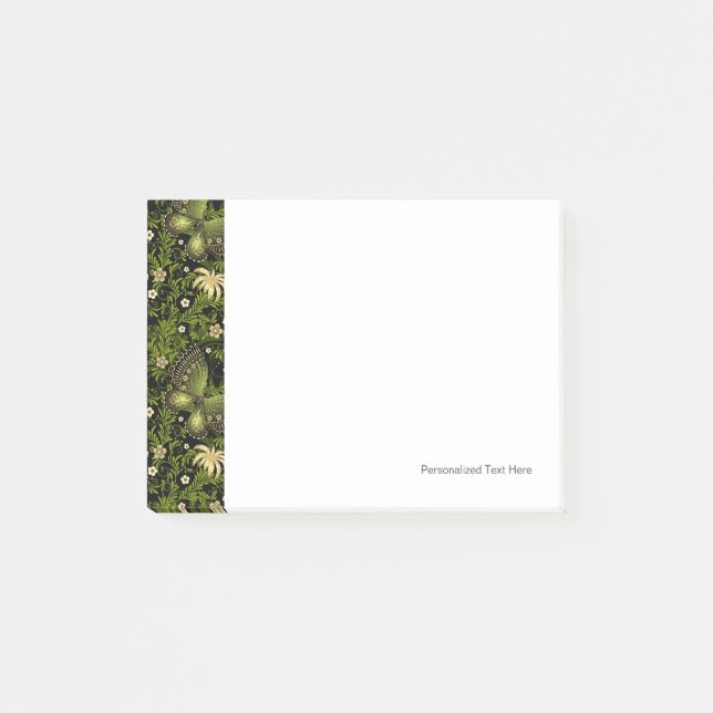 Spring Green-gold Pattern Post-it Notes (Front)
