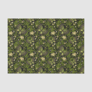 Spring Green-gold Pattern Tissue Paper
