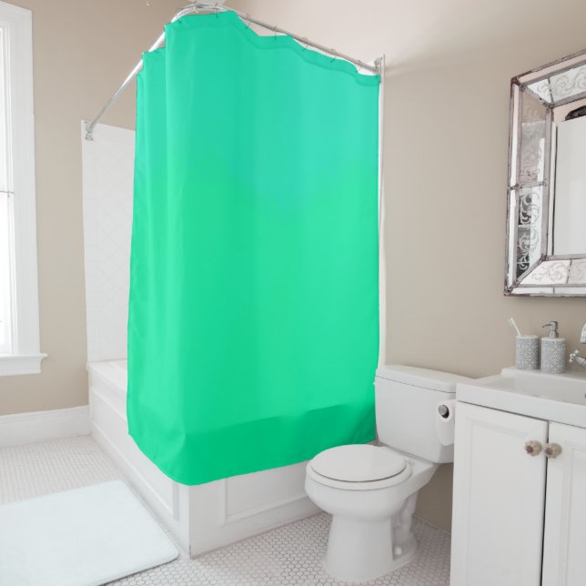Spring Green Gradient  Shower Curtain (In Situ)