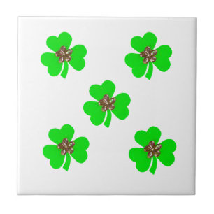 Spring green, light green clovers for kitchen tile